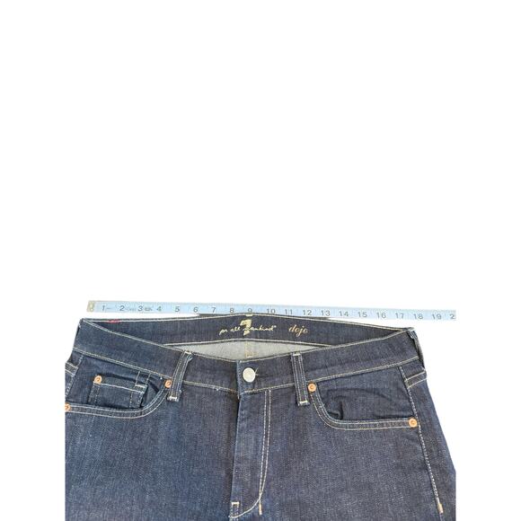 7 For All Mankind Dark Blue Flare Jeans - Picture 8 of 10